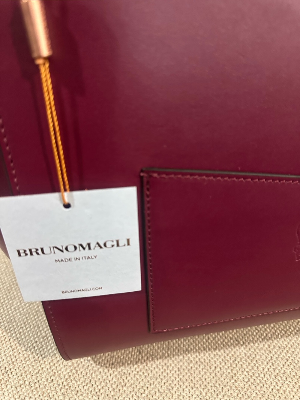 BRUNO MAGLI Leather Chain Expandable Tote Bag - Picture 9 of 16